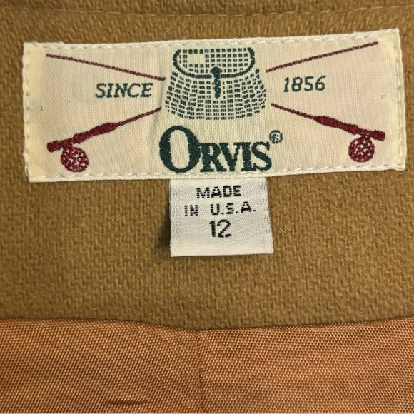 Vintage Orvis 100% Wool Button‎ Detail Jacket Blazer Made in USA “Cropped” Sz 12 - Picture 3 of 11